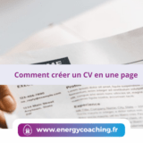 Comment créer un CV en une page ? coach emploi